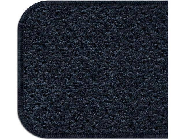 Set of 12 Skid-Resistant Carpet Stair Treads Navy Blue 8 in. x 23.5 in. Z74468