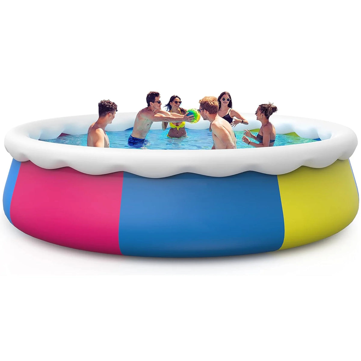 15ft x 35in Round Inflatable Swimming Pool Set with Filter Pump and Cover W32310