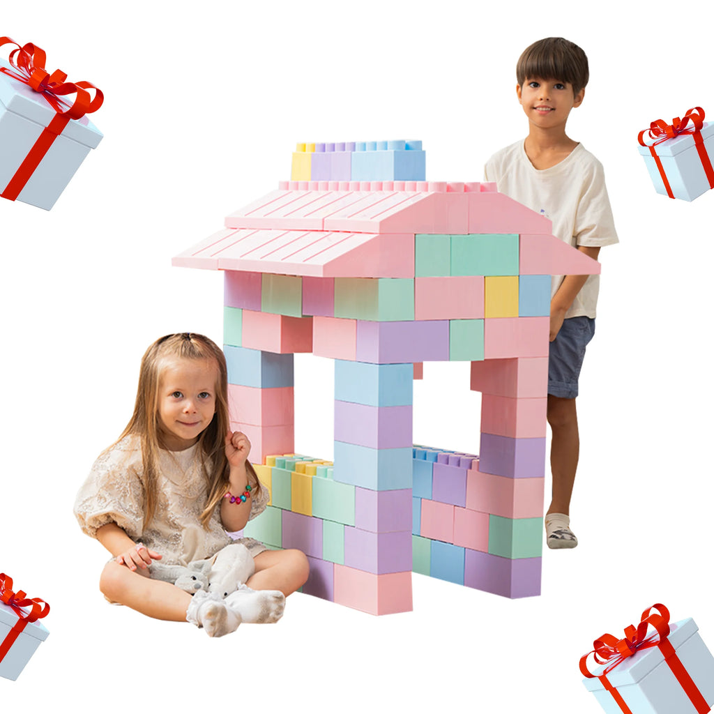 Jumbo Building Blocks 86pcs with Wheels S101