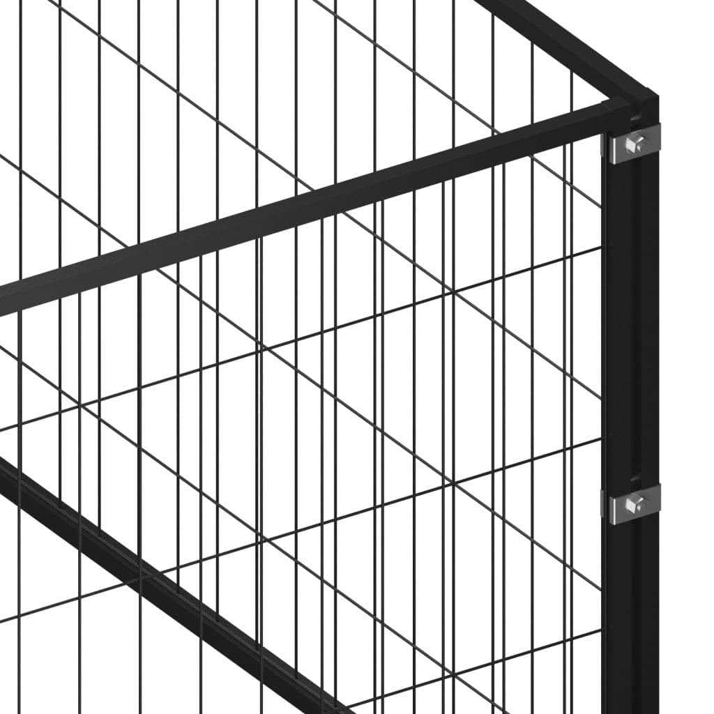Dog Kennel Silver Steel R813230