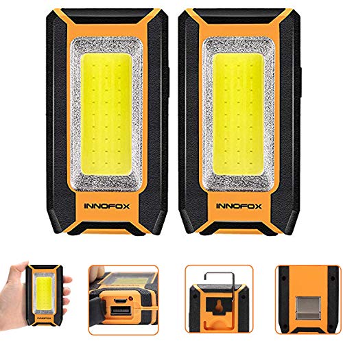 2 Pack LED Rechargeable Magnetic Work Light 40W 1500 Lumens B448