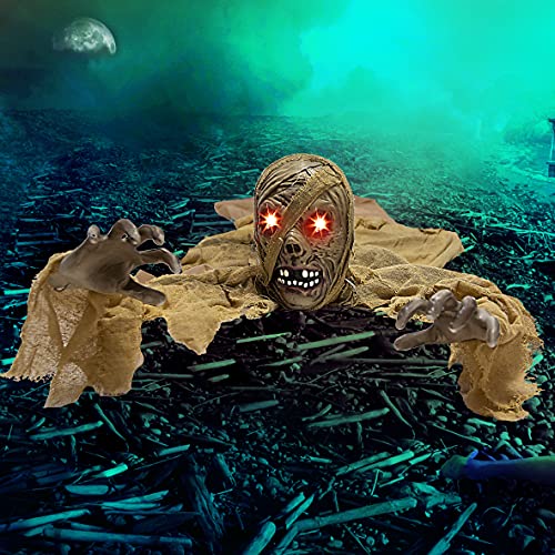 Halloween Outdoor Decoration with Light-up Eyes and Creepy Sound C653