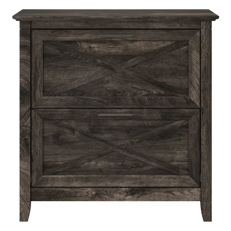 Gray 2 Drawer Wood File Cabinet H88242