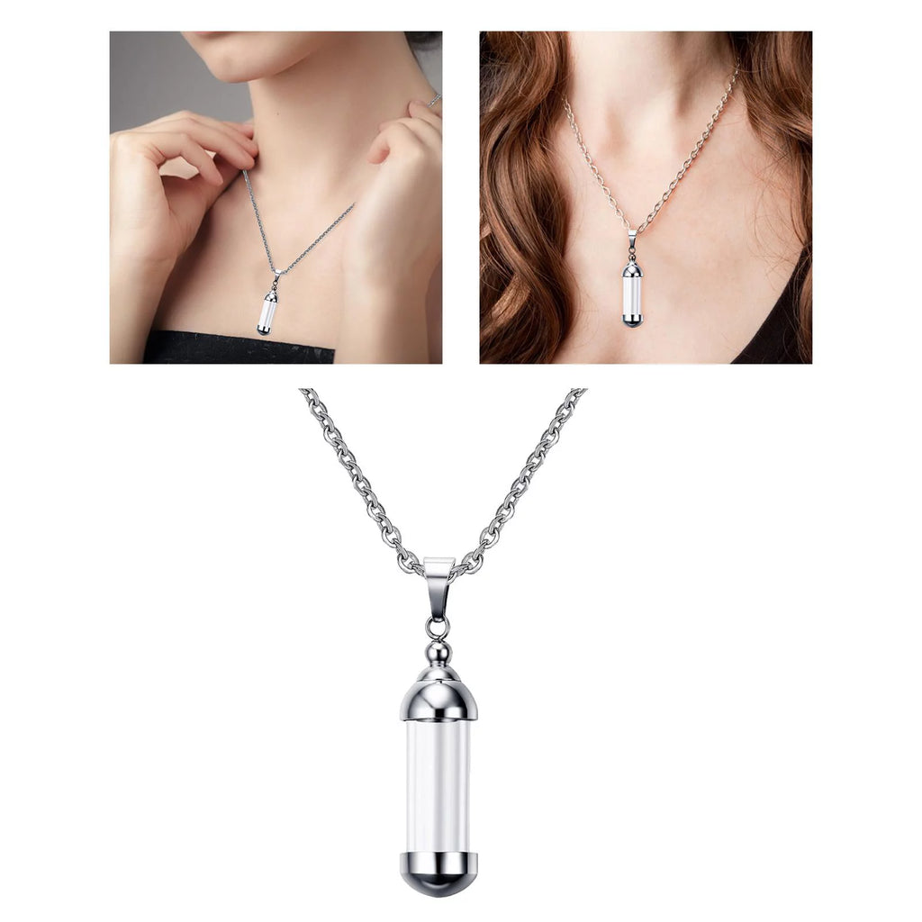 Glass Vial Pendant Necklace J900