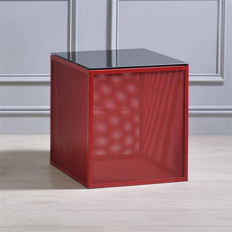 Contemporary Glass Top Side Table C8851