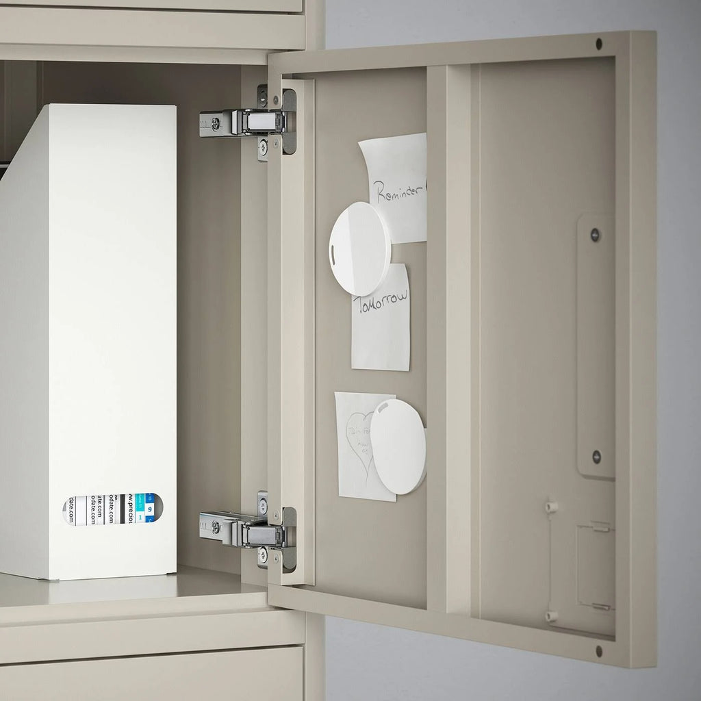 Beige High Cabinet with Drawer and Doors L96387
