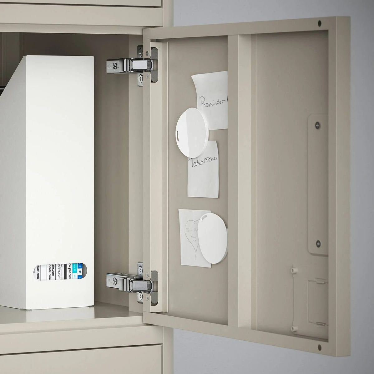 Beige High Cabinet with Drawer and Doors L96387