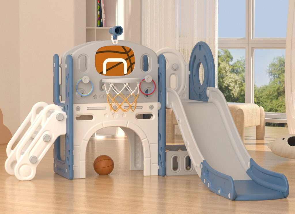 7-in-1 Kids Slide Play Set with Climber C6161