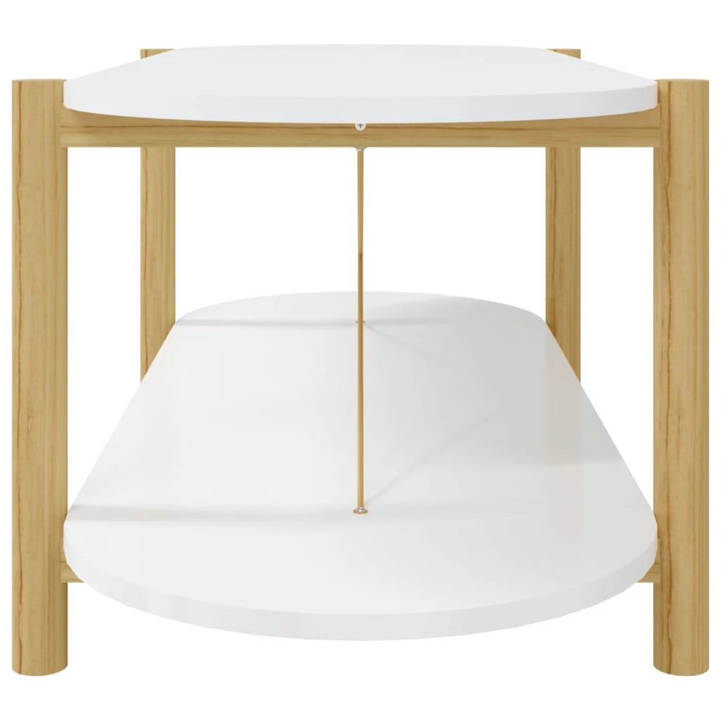 White Engineered Wood Coffee Table U2606