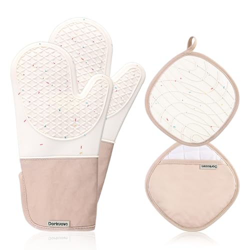 Silicone Oven Mitts, BPA-Free, 4 Pieces M736155