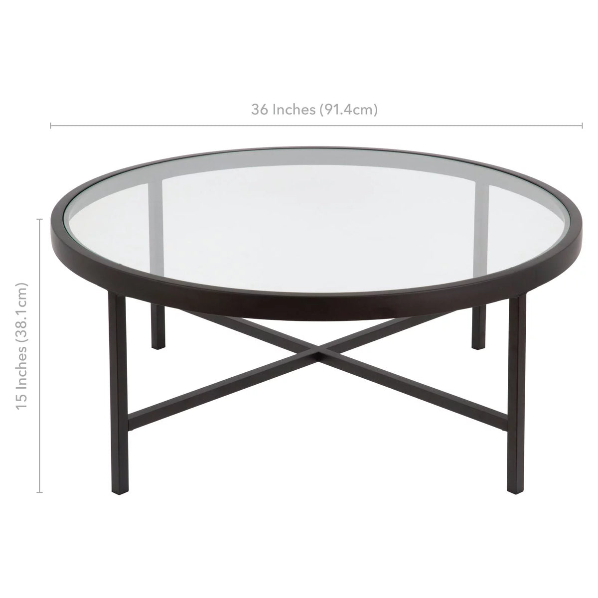Round Metal Base Coffee Table in Brass and Gold E103193