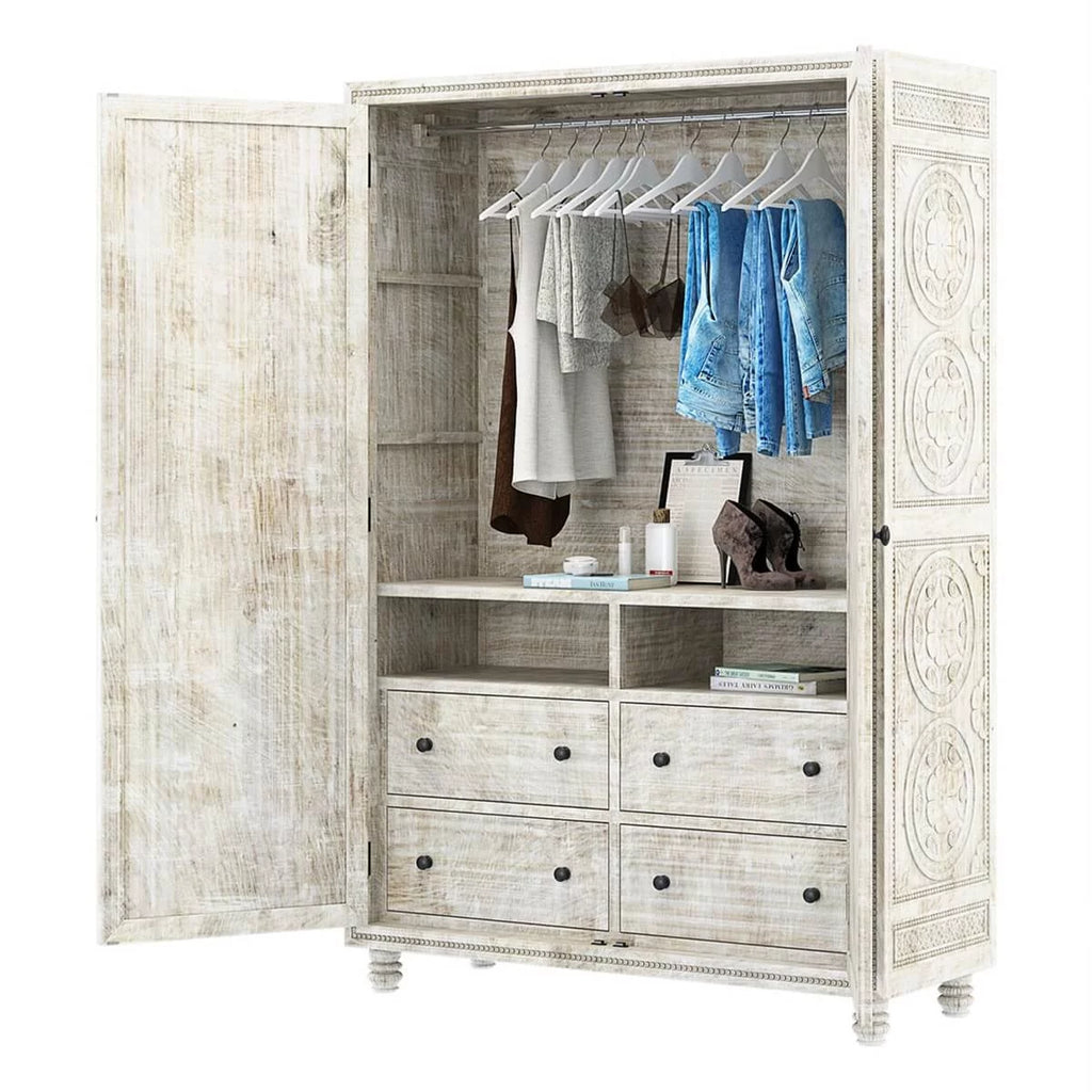 Hand carved Wardrobe Armoire T32566