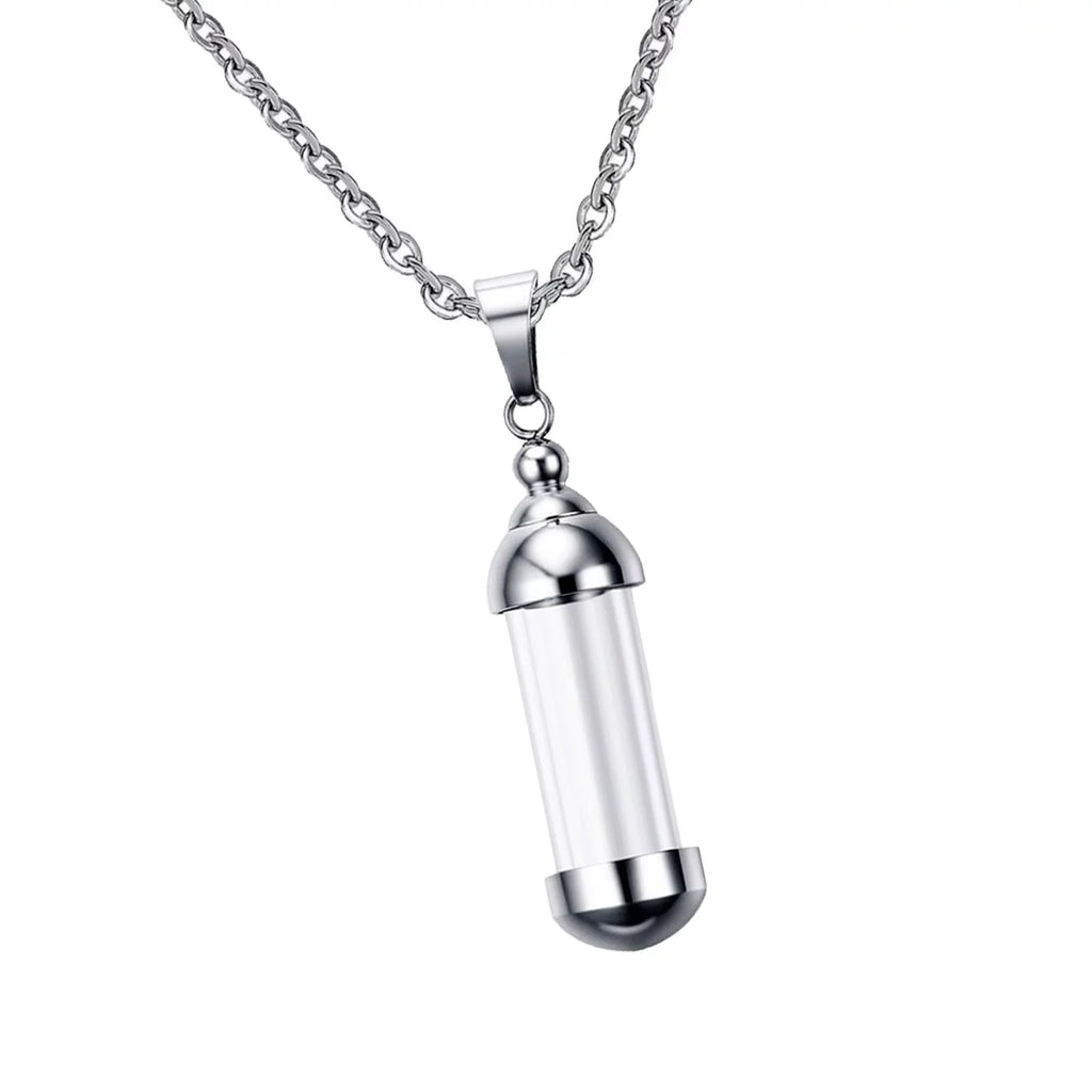 Glass Vial Pendant Necklace J900