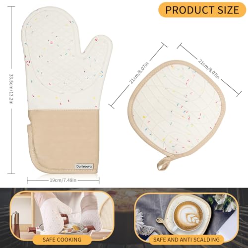 Silicone Oven Mitts, BPA-Free, 4 Pieces M736155