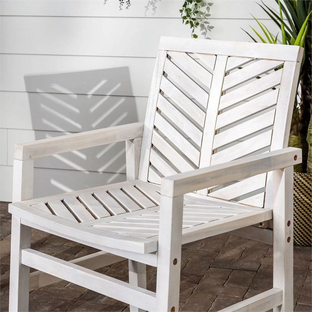 Solid Wood Patio Chair Set of 2 C81842