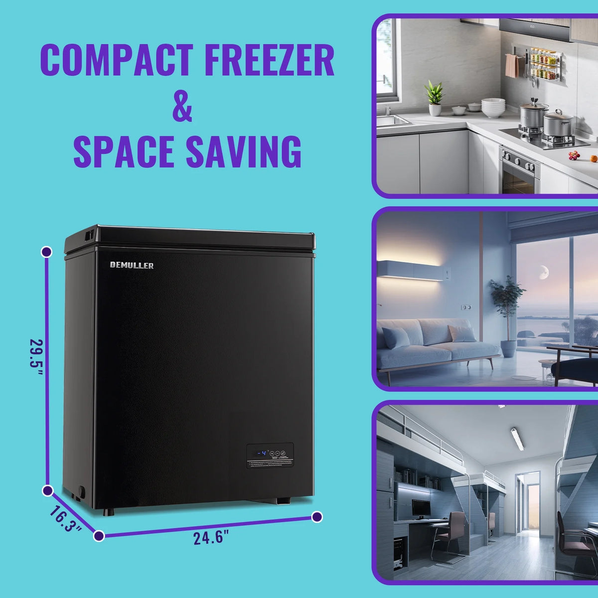 4.0 Cu.ft Compact Freezer with Two Removable Storage Baskets R576532