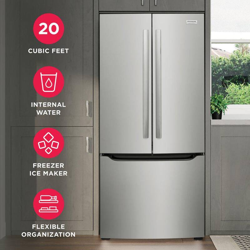 30 in. 20 cu. ft. French Door Refrigerator with Internal Water Dispenser P427