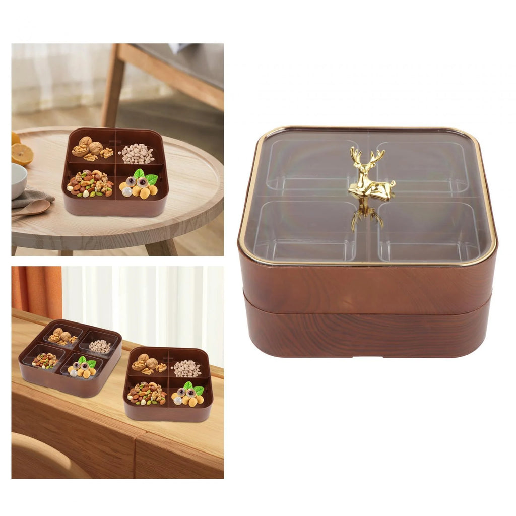 Dried Fruit Snack Candy Tray with Cover P38852