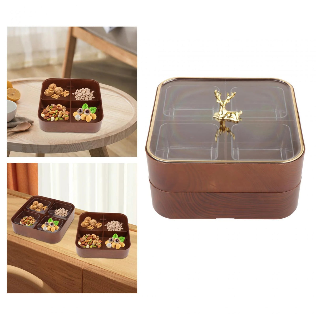 Dried Fruit Snack Candy Tray with Cover P38852