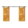 Stained Double Barn Door with Hardware Kit P802043