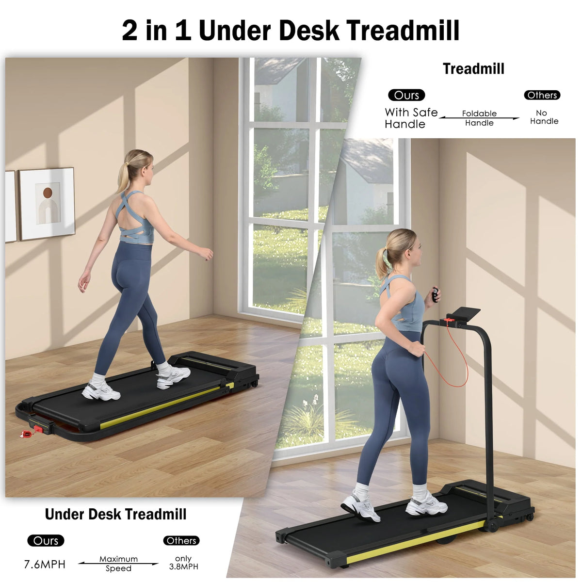 Folding Treadmill with Desktop 2.5 HP Compact I974509