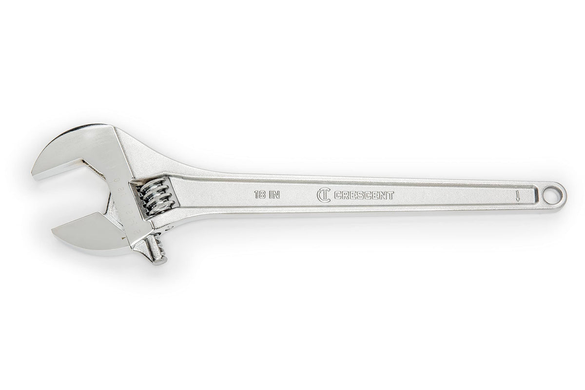 18 In Chrome Finish Adjustable Wrench J82542
