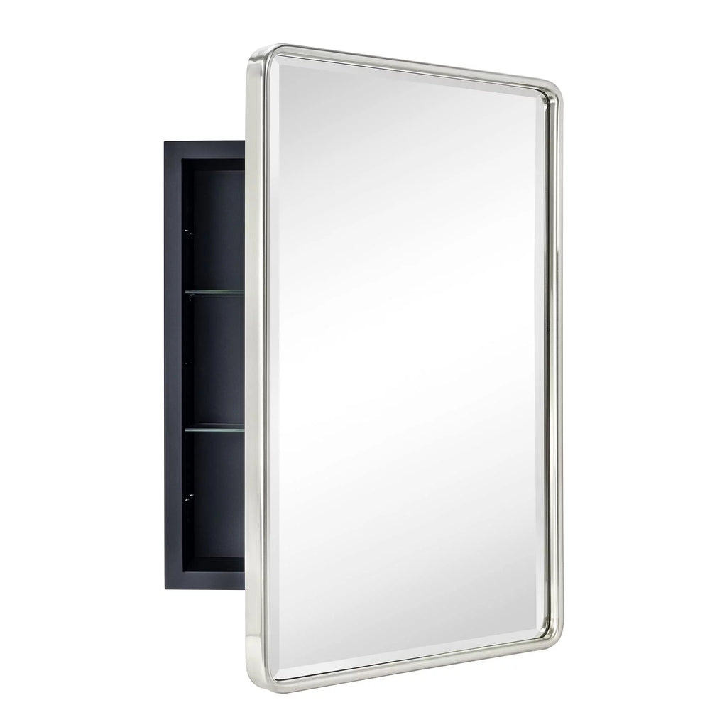 Recessed Metal Bathroom Medicine Cabinet with Mirror 24" x 16" Y673