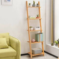 65'' H x 17'' W Black Ladder Bookcase N20061