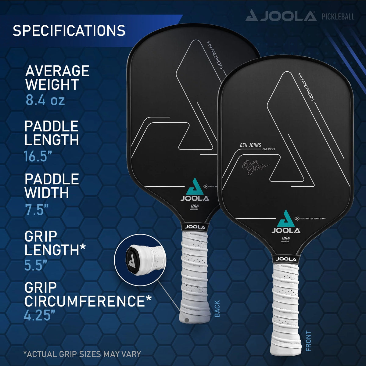 Black Carbon Surface Pickleball Paddle W4512