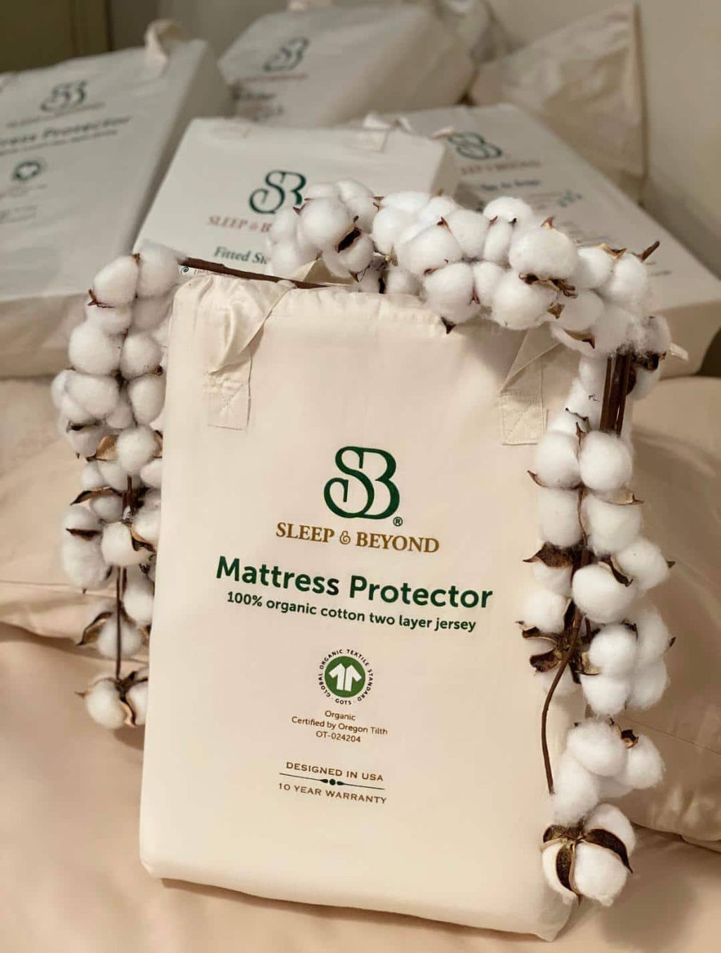 Organic Cotton Waterproof Mattress Protector Cal King H82092