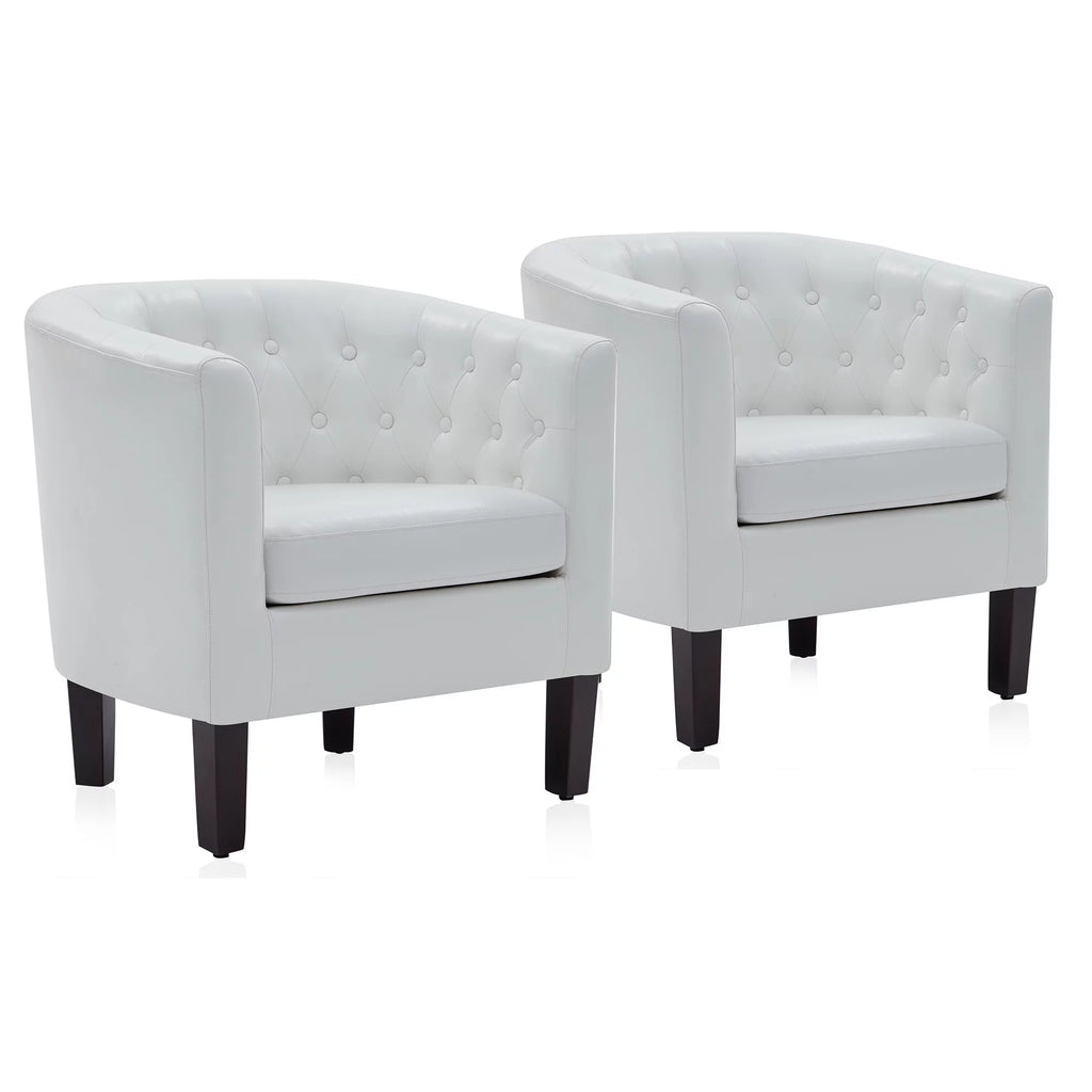Green Tufted Barrel Accent Chair Y706