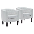 Green Tufted Barrel Accent Chair Y706