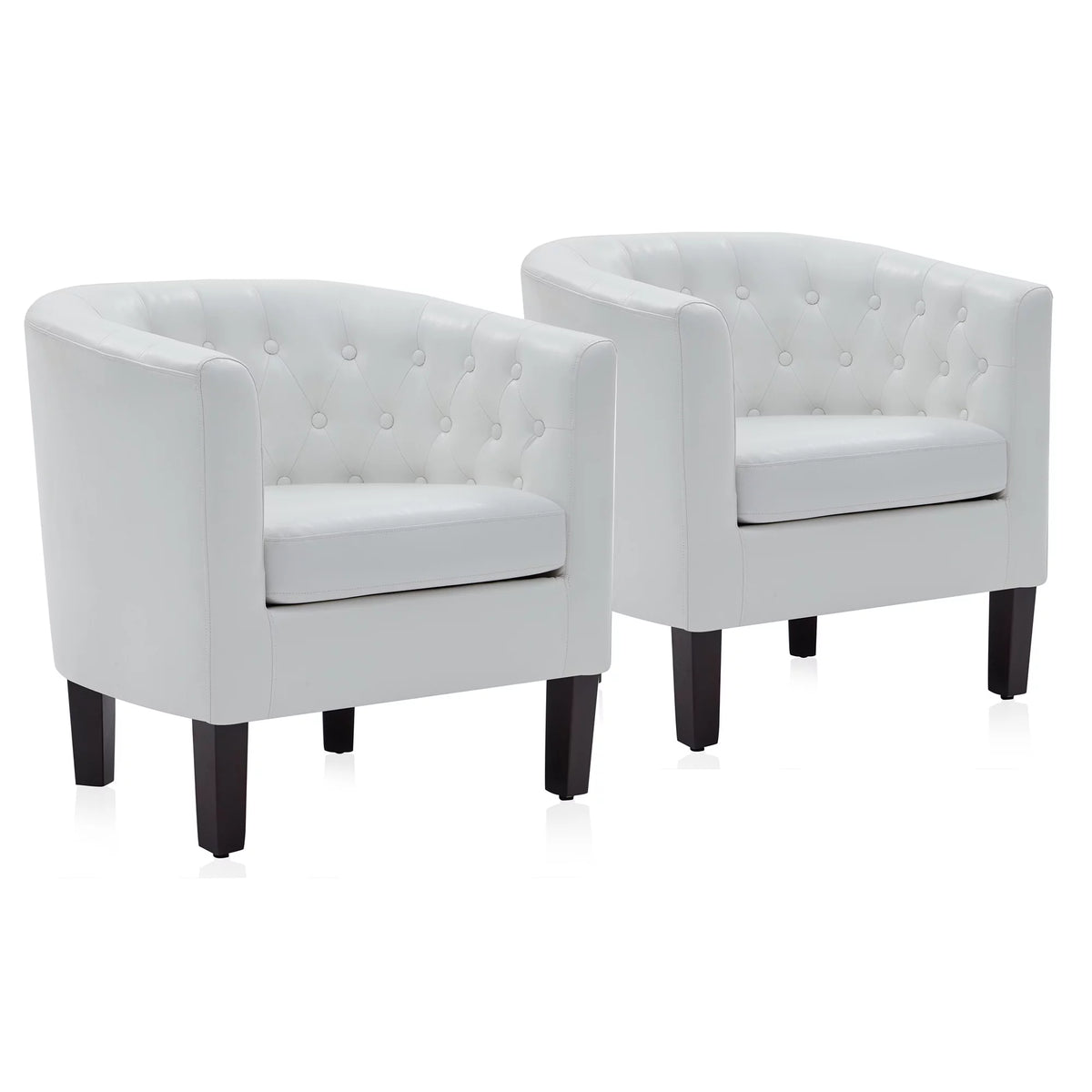 Green Tufted Barrel Accent Chair Y706