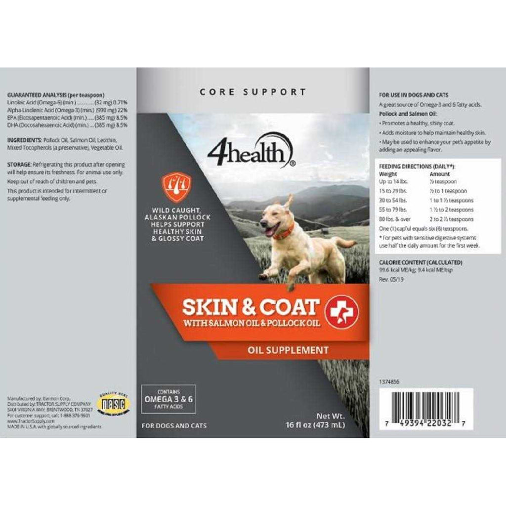 Salmon and Pollock Oil Skin and Coat Supplement for Dogs H48581