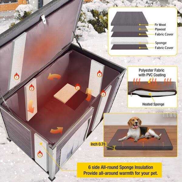 Insulated Outdoor Dog House with Liner G2699