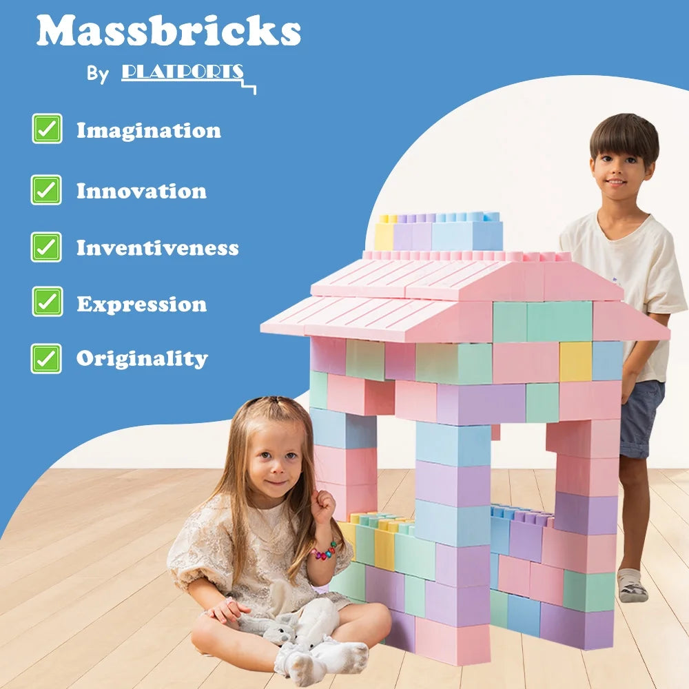 Jumbo Building Blocks 86pcs with Wheels S101