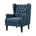 Blue Fabric Wingback Accent Chair B678748