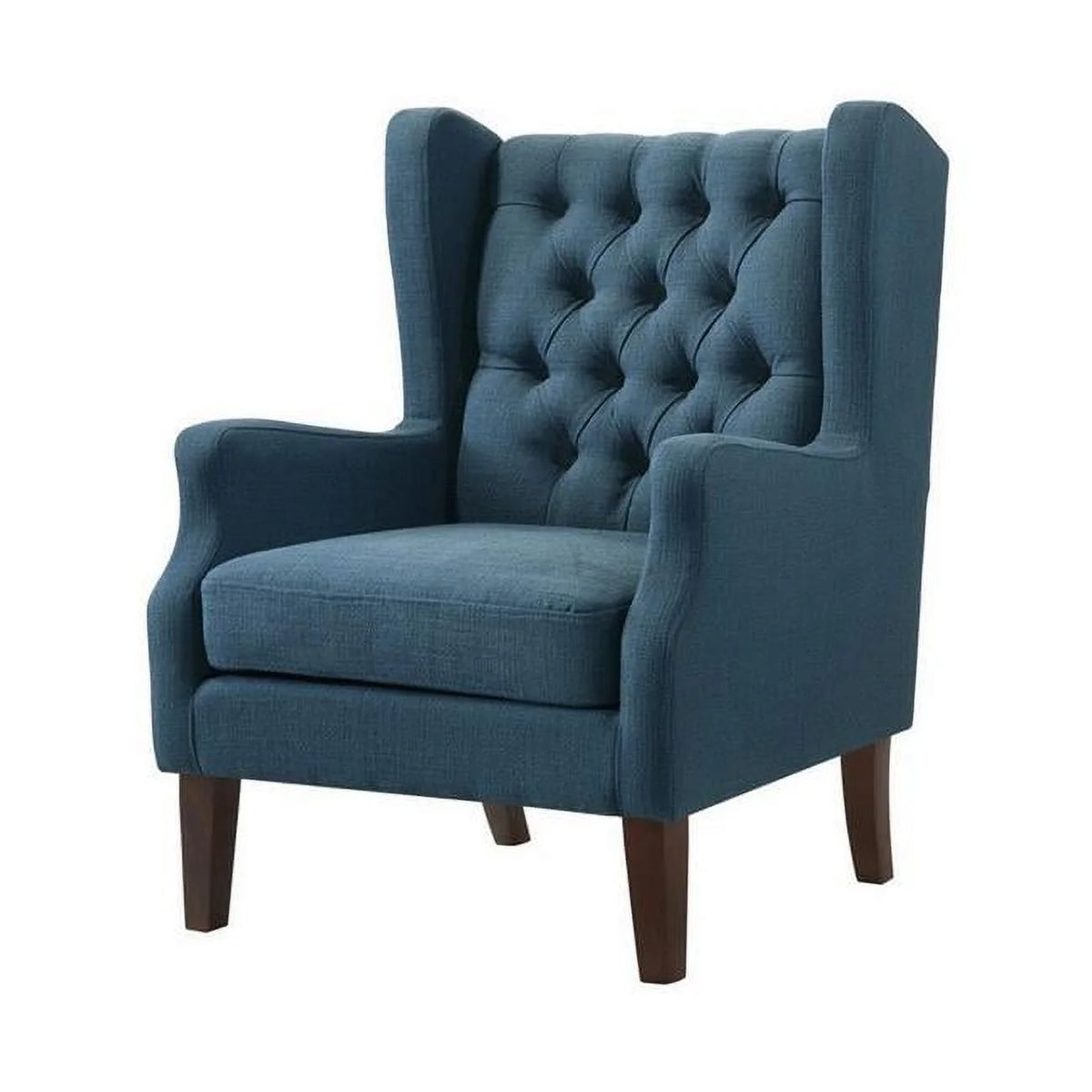 Blue Fabric Wingback Accent Chair B678748