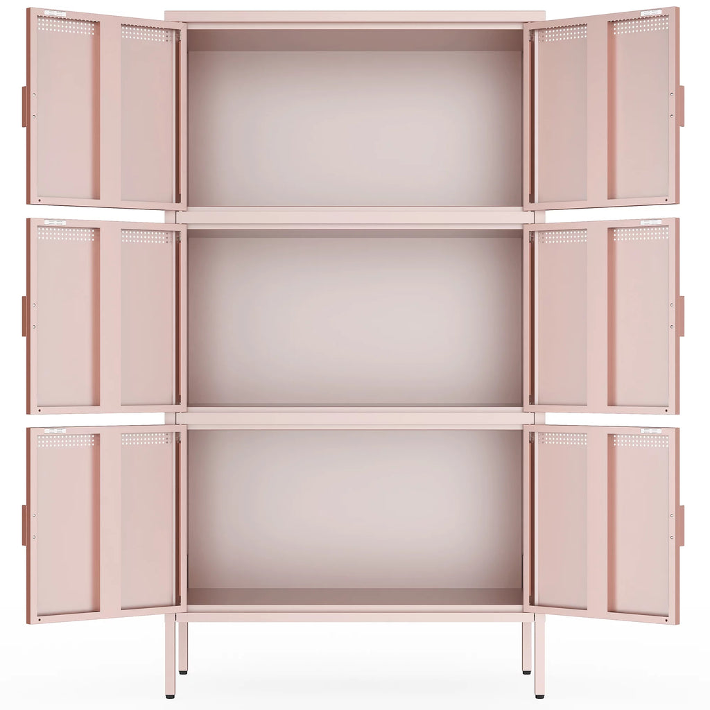 6 Doors Metal Storage Cabinet with Adjustable Shelves U706973