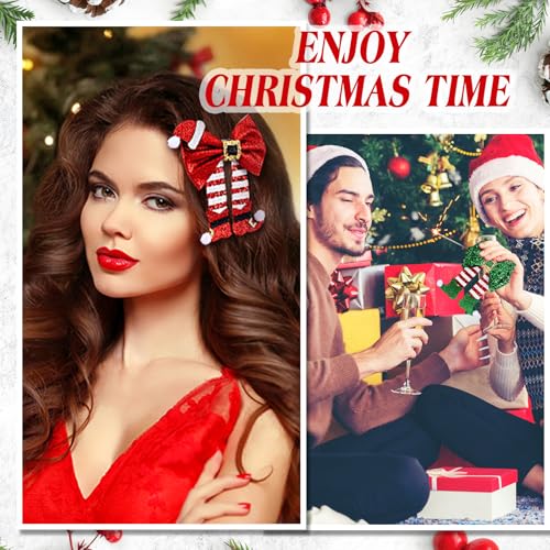 4 Pack Christmas Hair Clips G2025