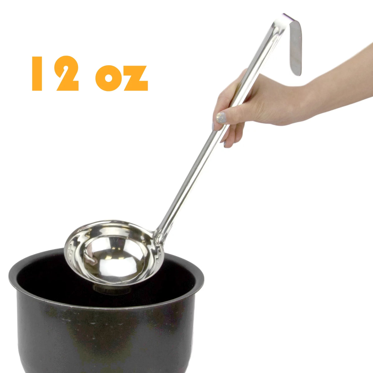 12 Oz Stainless Steel Soup Ladle O896