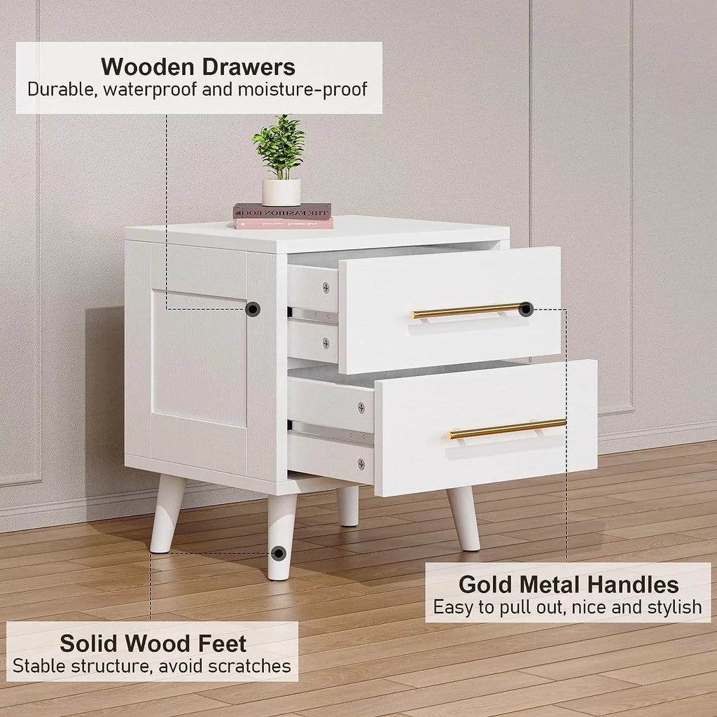 White 2 Drawer Dresser Z2685