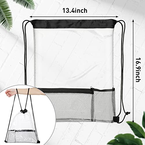 20 Pack Clear Drawstring Bags S6387