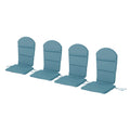 Water Resistant Fabric Adirondack Chair Cushions, Set of 4, Dark Teal L6555