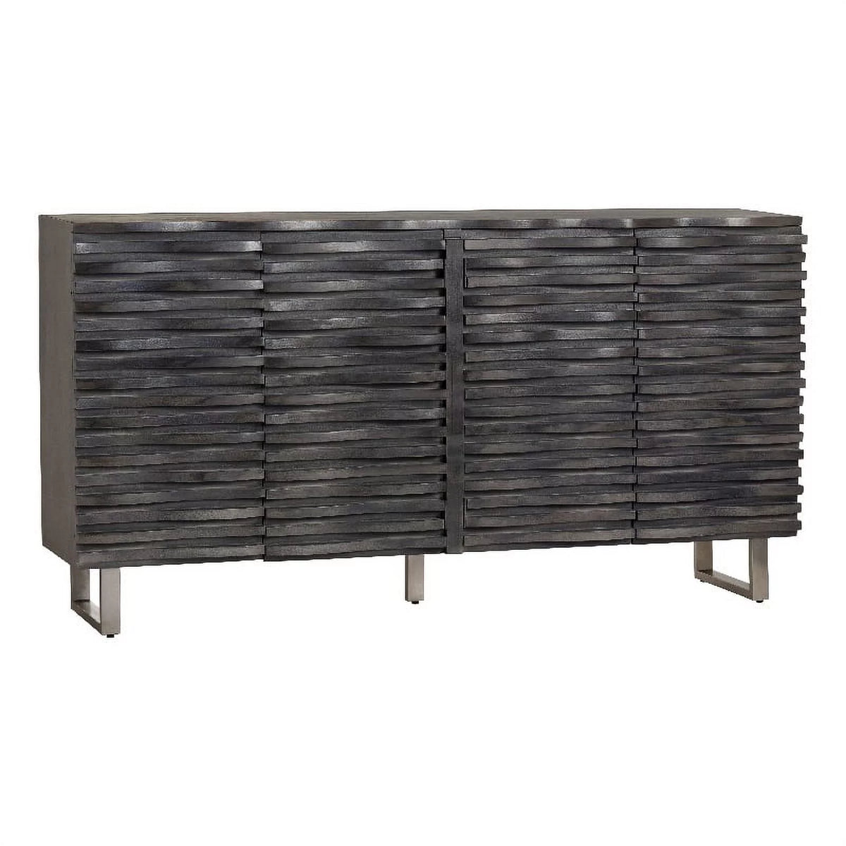Mango Wood 4 Door Grey Sideboard W1501