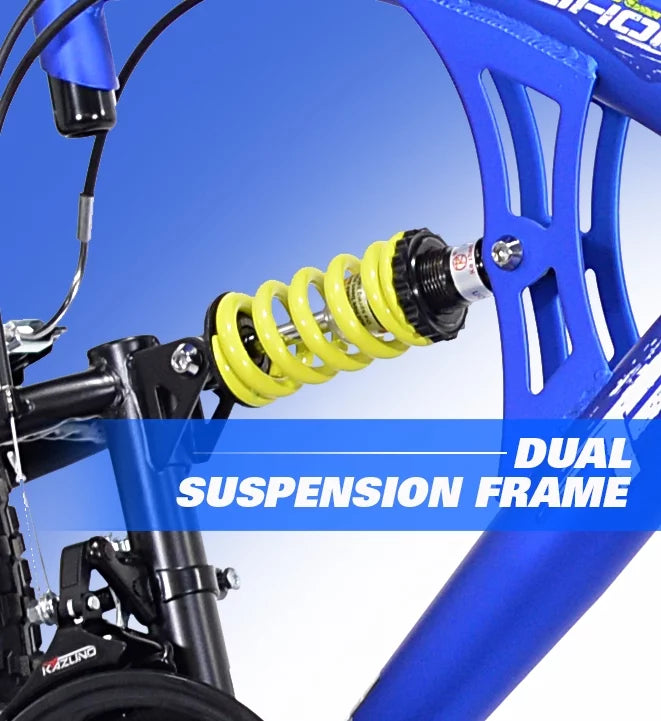 Blue 29 in. Dual Suspension Mountain Bike L4029