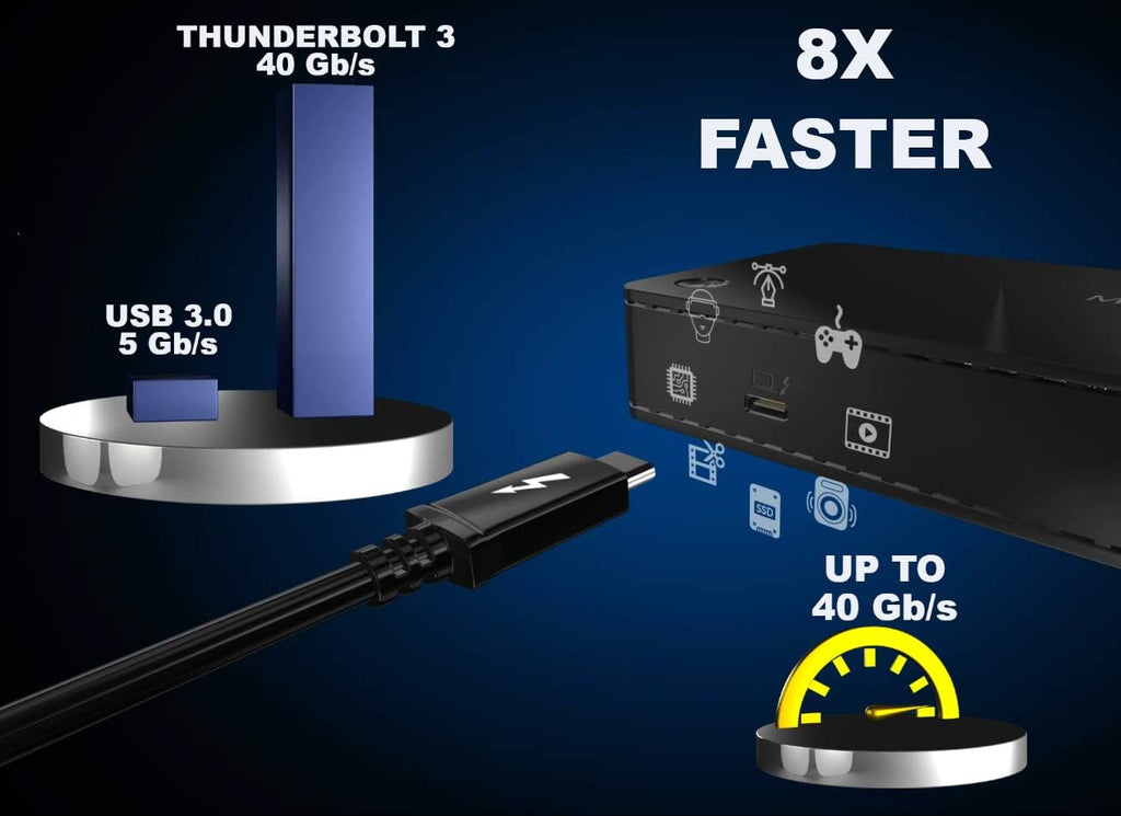 Thunderbolt 3 Dock with 4K 60Hz USB C DisplayPort 85W Power Delivery X42359