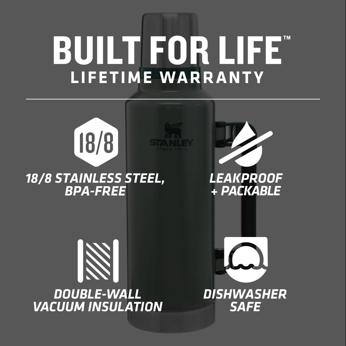 Vacuum Insulated Stainless Steel Bottle 2 qt J9567