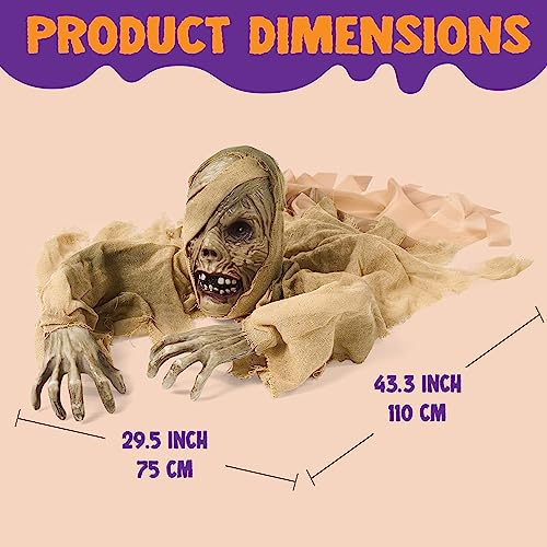 Halloween Outdoor Decoration with Light-up Eyes and Creepy Sound C653