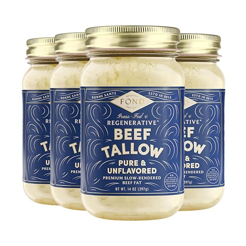 Grass-fed Beef Tallow 14 Ounce Pack of 4 O4523